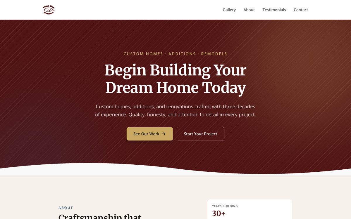 Third Day Builders homepage: custom home builder in Jefferson County, WV